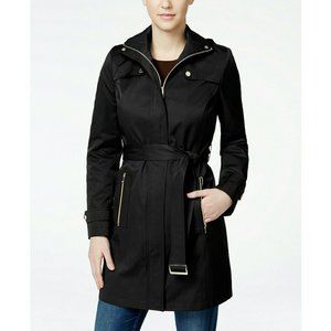 Ivanka Trump Hooded Zip-Up Trench Coat Jacket
